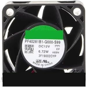 Voor SUNON PF40281B1-Q000-S99 DC 12V 6,72W 40x40x28mm 2-draads serverkoelventilator