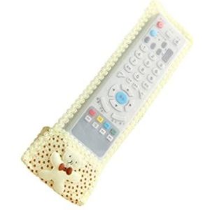 TV Afstandsbediening Case Huishoudelijke Airconditioner Controllers Gevallen Bedekken Tool Stofdicht Cover beige geel S (18.5x8 cm)