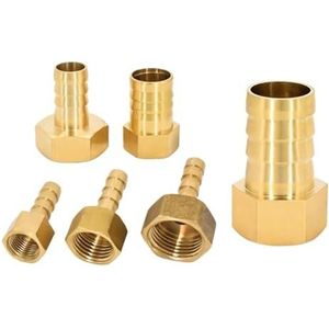 Barb-slangkoppelingen, Messing Pagoda slangpilaar connector 6-16mm BSP binnendraad fittingen(100 Pcs,Barb 10mm-1I2)