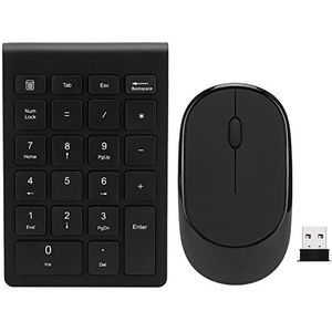 Draadloze cijferblok en muiscombinatie, draagbare ultraslanke 2.4G 22-key USB draadloos numeriek toetsenblok en muis set voor notebook