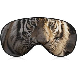 Animal Tiger slaapmasker met verstelbare riem, comfortabel en zacht oogmasker voor slaaplicht, blokkering, lichtgewicht en ademende oogbedekking voor mannen en vrouwen