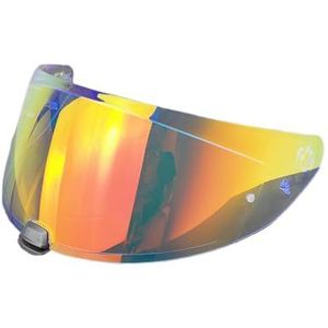 Motorhelm vizier lens, Helmvizier, helmschild for i70/i10/HJ-31 helmen UV-bescherming Winddicht Motohelmvizier Schild Helmaccessoires (transparant)(Revo Clear Red)