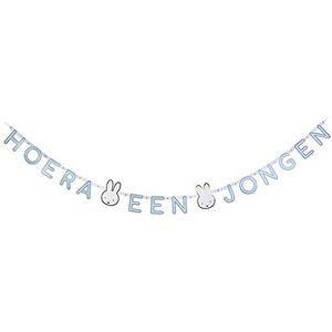 letterslinger Nijntje ""Hoera een jongen"" blauw