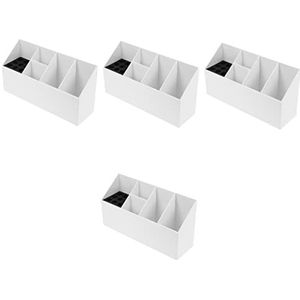 STAHAD Haarborstelhouder 4 Stuks Schaar Socket Houder Voor Haarknipkam Salon Schaar Houder Rek Kappers Kam Clip Organizer Houder Voor Kappersgereedschap Schaar Opslagruimte Plastic Wit