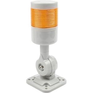 Roterende 180 stapel licht rood barnsteen groen waarschuwing licht industrie voor CNC-machine DC12-24V AC 110-220V continu knipperend licht led (1 laag geel_DC12-24V sound)