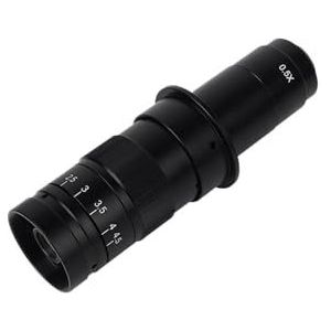 Zoomlens, varifocale lens, Max 180X 130X Zoom C-Mount Glazen Lens Adapter Industrie Microscoop Camera Objectief Glazen Lens for VGA camera voor industriële videoIndustriële video(180X)