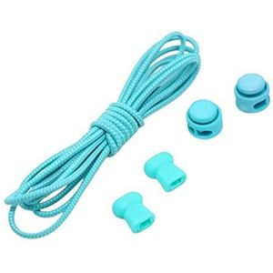 Elastische schoenveters, Elastische veters met vergrendeling, 2 stuks, veelkleurig, lengte 100 cm(Light Blue)