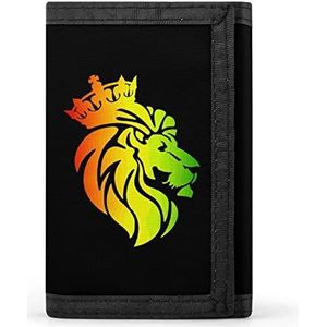 Rasta Lion Crown Casual Heren Creditcardhouder Portefeuilles voor Vrouwen Slanke Duurzame Portemonnee met ID Venster