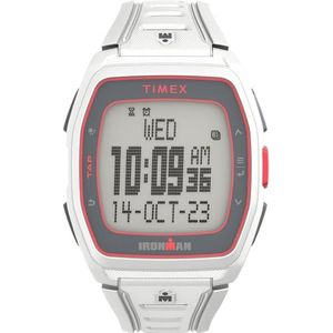 Timex Unisex Digitaal Quartz Horloge met Siliconen Band TW5M62500JT, Wit