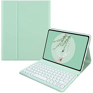 Toetsenbord voor Lenovo Tab P11 PRO 11,5 inch TB-J706 TB-716 beschermhoes, afneembaar, dun, magnetisch, dun, met bluetooth-toetsenbord, QWERTY lay-out voor Lenovo Pad Pro 11,5 inch (groen)