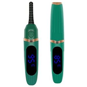 Elektrische Wimper Curler 3 Gear Make-up Wimpers Curling Tool 2W Digitale Display Draagbare Styling Make Up Wimpers Curl Supply Groen