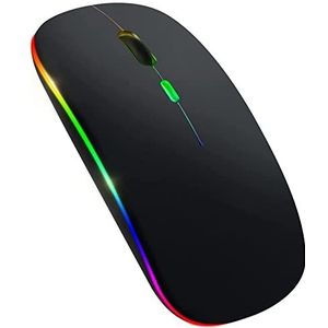 ISTOVO Draadloze Muis Bluetooth 5.1 Oplaadbare LED Stille Muis USB Optisch Ergonomische Gaming 2.4G Draadloze Backlite