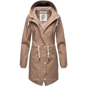 Navahoo Tropical Stormoo Overgangsjas voor dames, regenjas, functionele parka Taupe XL