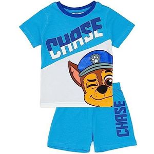 PAW Patrol Jongens Blauwe Chase Pyjama Set | Chase T-shirt en korte korte broek voor kinderen PJ's | Officiële Paw Patrol-merchandise | Perfect cadeau voor kleine Paw Patrol-fans