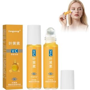 Fengyang 2 stuks VC luteïne oog-essenolie, verstevigende olie voor ogen, oogroller tegen donkere kringen, multifunctionele vrouwenverzorging, voor wallen onder de ogen, rimpels