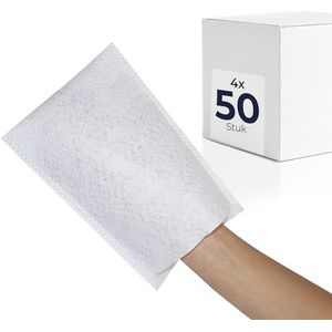 parahealth HaseMed Wegwerpwashandjes (15 x 22 cm), 4 x 50 stuks, hygiënische en zachte wegwerpwashandschoenen voor lichaams- en intieme verzorging, huidvriendelijk en absorberend, van scheurvaste