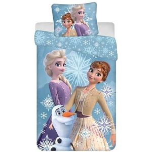 Disney - Frozen - Dekbedovertrek - 140 x 200 cm - 100% Katoen - Anna Elsa Olaf