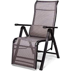 GEIRONV Draagbare Zero Gravity Recliner Chair, Home Rugleuning Stoel Outdoor Ligstoel Stoel Zomer Balkon Leisure Lazy Bed Fauteuils (Color : Black, Size : 170x60x40cm)