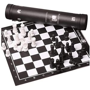 Schaakspel Bordspellen Schaakbord Game Travel Chess Set, 20 * 20inch High-end Lederen Schaakbord Draagbare Schaakset Games voor Volwassenen