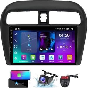 Android 13 GPS-Autoradio voor Mitsubishi Mirage 6 2012-2018 9 inch Touchscreen met Bluetooth/SWC/FM RDS DAB+ Radio/Carplay Android Auto/DSP Video Stereo Speler + DVR Achtercamera(NF-1)