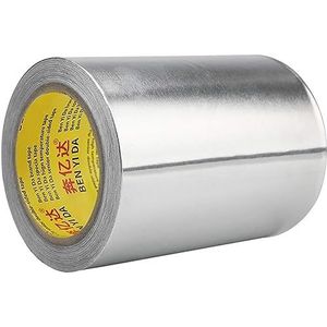 Aluminiumfolie zelfklevende ducttape, hittebestendige folie tape op hoge temperatuur, verdikte afdichting op hoge temperatuur waterdichte tape (0,08 mm x 150 mm x 20 m)
