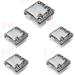 5 stuks mini-MP3-speler DFPlayer Master Module compatibel met Arduino ondersteuning TF-kaart en USB flash drive