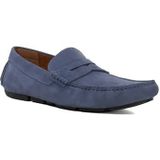 Dune - Bradlay - Suède Mocassinschoenen - Blauw - Instappers