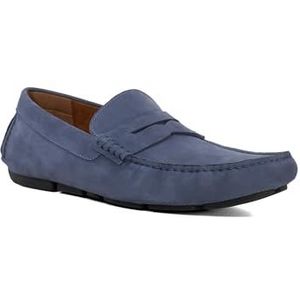 Dune - Bradlay - Suède Mocassinschoenen - Blauw - Instappers