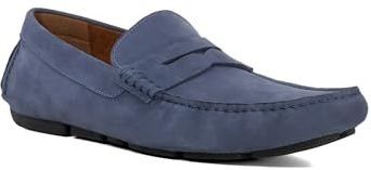 Dune - Bradlay - Suède Mocassinschoenen - Blauw - Instappers