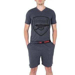 Arsenal FC - Pyjama met korte broek/loungewear - Officieel - Clubcadeau - Grijs - Medium