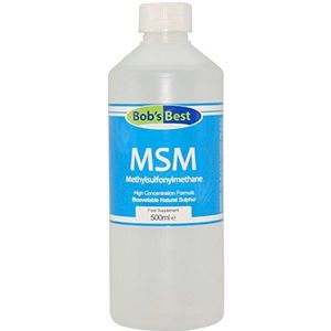 MSM Vloeibare Biologisch beschikbare Natuurlijke Zwavelsupplement Hoge Concentratie Formule Methylsulfonylmethane - 500ml (halve liter)