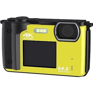 Dual Screen 64MP Fotografie Camera Selfie Recorder 4K UHD Vlog Camcorder 16X Zoom Compact Camera Live Streaming Webcam HD camera (Color : With 32G, Size : With 1 Battery-02)