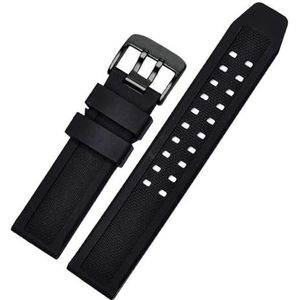 Jeniko Duiksporthorlogeband Compatibel Met Luminox Horloge 3051 7251 3050 1820 7251 3051 Siliconen Rubberen Horlogeband 20 Mm 22 Mm 23 Mm(Color:Black-Black,Size:20mm)