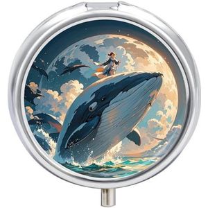 Ronde pillendoos 3 compartimenten draagbare medicijnpillendoos één maat pillendoos voor zakpillenorganisator en vitaminecontainers voor reizen