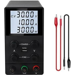 Switching DC Lab Voeding Verstelbare 30V 10A Fijne Regeling 0.001A 0.01V Gereglementeerde Voedingen Stroomstabilisator USB(SPS3010D Black1)