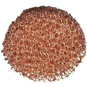 Slijpbare schuim, keramiek, siliciumkoolstofdeksel Rond koperschuim, endotherme kopermetaalelektrolyse-spons, lichtgewicht poreuze kopercilinder (1 stuk)(100mmx10mm)