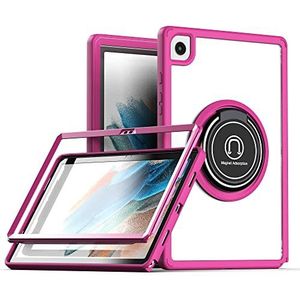 Tablet PC-hoes Lichtgewicht hoes Compatible with Samsung Galaxy Tab S8/S7 11 inch (SM-X700/X706/T870/T875/T876B), robuuste schokbestendige hoes van militaire kwaliteit met 360° draaibare standaard TPU