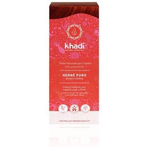 khadi PURE HENNA plantaardige haarverf, Opwindend oranjerood tot intens helder vuurrood, 100% plantaardig, natuurlijk & veganistisch, Gecertificeerde natuurlijke cosmetica, 100g