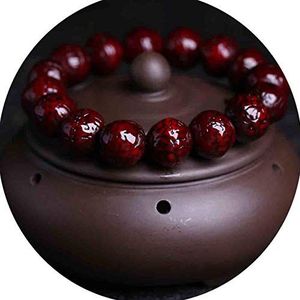 De rozenkrans, de armband van het paard 13MM Houten Kralenarmband Tibetaanse Meditatie Boeddhistisch Gebed Mala Elastische Rudraksha Sieraden Kerst (Kleur: A) (Color : B)