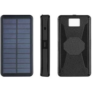 Zonnelader, draagbaar zonnepaneel for kamperen, draadloze oplader for mobiele telefoons (Color : Black 3 solar panel)