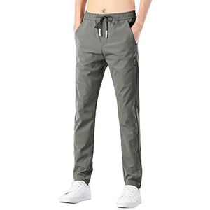 ARtray Joggingbroek voor heren, vrijetijdsbroek, elastische vrijetijdsbroek, slimfit, kreukvrije chino-broek met platte voorkant, sneldrogend, lichtgewicht trainingsbroek, coole hardloopbroek voor