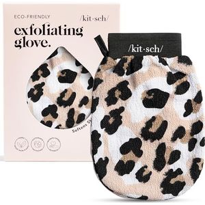Kitsch Exfoliërende handschoen, milieuvriendelijke exfoliërende lichaamsscrubber, dode huidverwijderaar en lichaamscrubber, exfoliërende handschoen voor huidcelvernieuwing, lichaamscrubberende