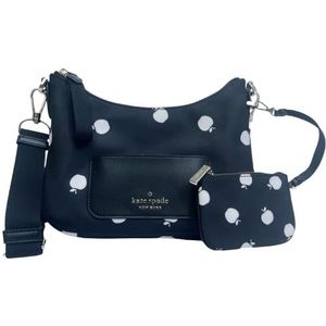 Kate Spade Chelsea Camera Bag w Coin Pouch Change Portemonnee Zwart Apple Nylon, Zwart Multi