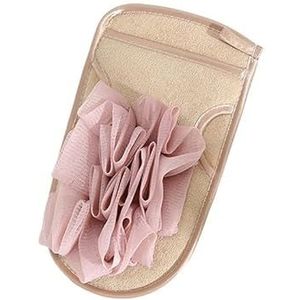 Badsponzen for volwassenen, badspons, mesh poef badspons, schuim Loofah spons (Size : Pink)