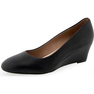 Aerosoles Iris Pump voor dames, Zwart leder, 6 Wide