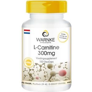 L-Carnitine 300mg - hoge dosering - van L-Carnitinetartraat - Carnipure vloeistof - 100 Licenties | Warnke Vitalstoffe - Duitse apothekerskwalitei