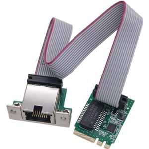 M.2 A+E Sleutel Enige RJ45-poort Adapterkaart met Kabel Mini PCI-Express LAN-kaart