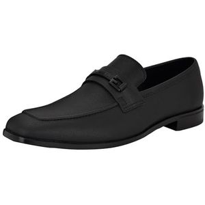 GUESS Hollas Loafer voor heren, Zwarte Saffiano Textuur 001, 45 EU