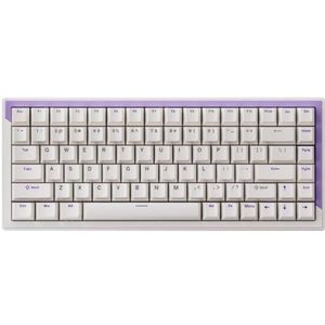 QPSJXN Compact TKL mechanisch gamingtoetsenbord met magnetische schakelaars en RGB-lay-out 75% 84 (paars - ANSI)