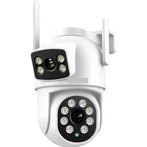 Bewakingscamera, 8MP PTZ WiFi-camera Dubbele lens Auto Tracking Ai Menselijke detectie CCTV Video Buitenbewakingscamera Beveiliging CCTV IP-camera's(8MP NO SD Card)